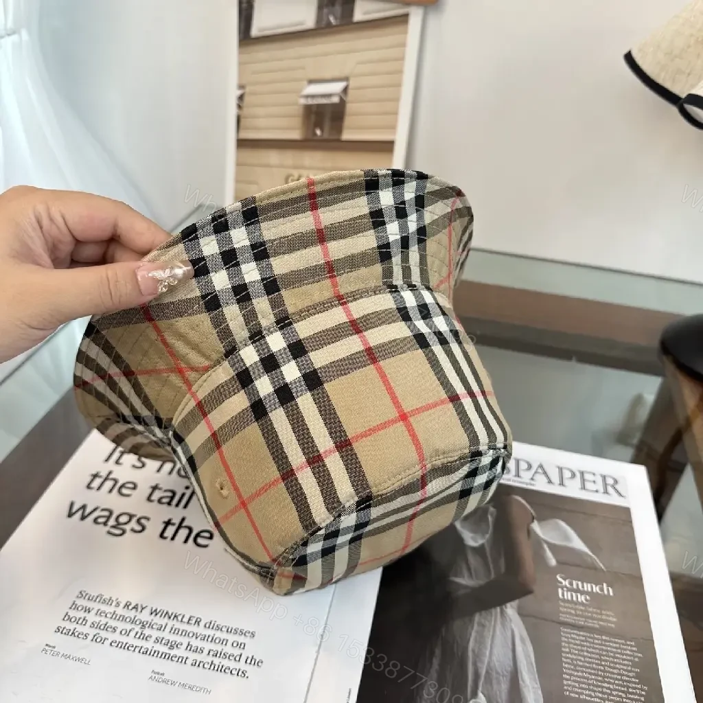 View 2 of Plaid Buckle-Structured Bucket Hat — All-Season Style