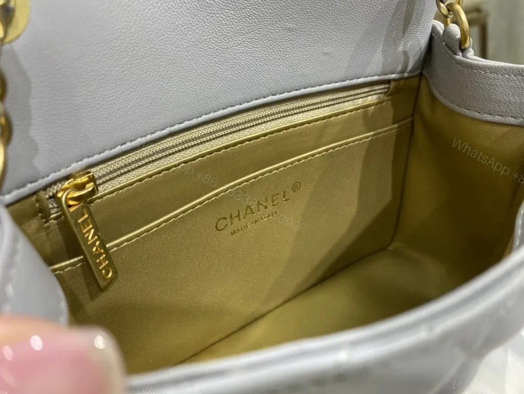 View 6 of Soft Gray Quilted Chain Bag: Luxe Everyday Accessory