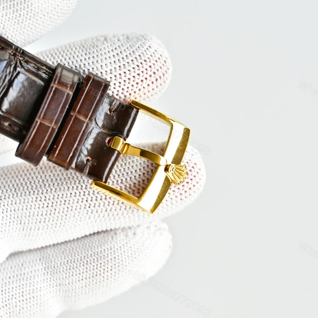 View 6 of Rolex Datejust R76 Gold Replica 41MM Premium Leather Strap Multi-Function Edition RG-ROLEX-DJ-R76-GOLD-LTH-41