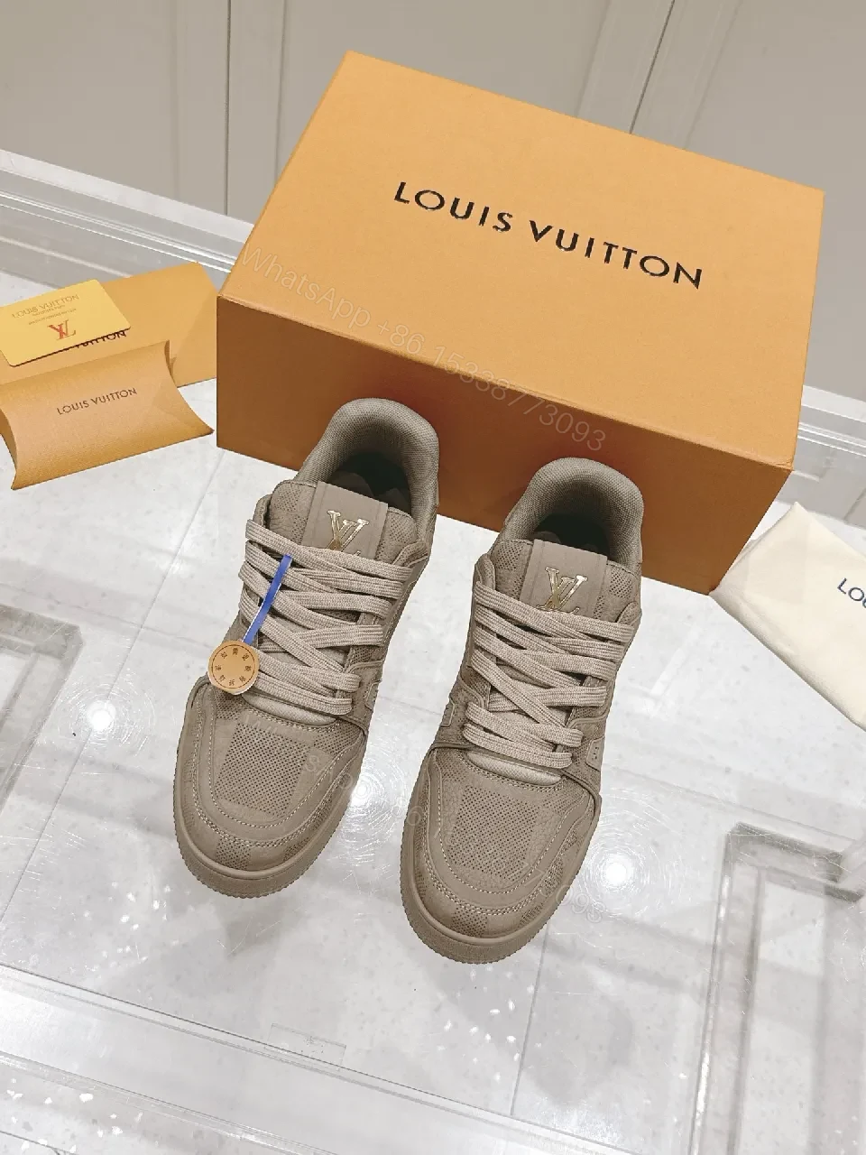 View 7 of Taupe Textured Luxe Sneakers - All-Season Comfort