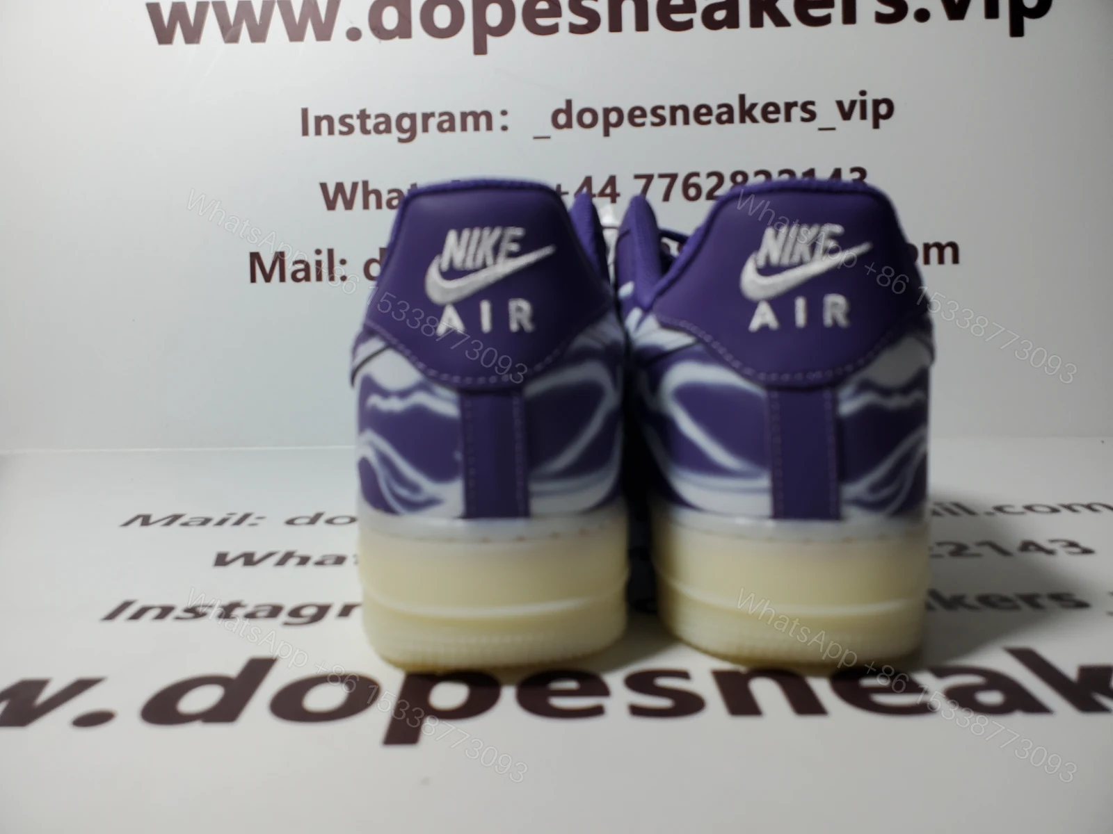 View 5 of Nike Air Force 1 LOw O7 QS Purple Skeleton Halloween (2021)