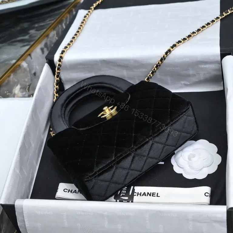 View 2 of Quilted Mini Bag: Chanel-Inspired Luxury, Gold Hardware