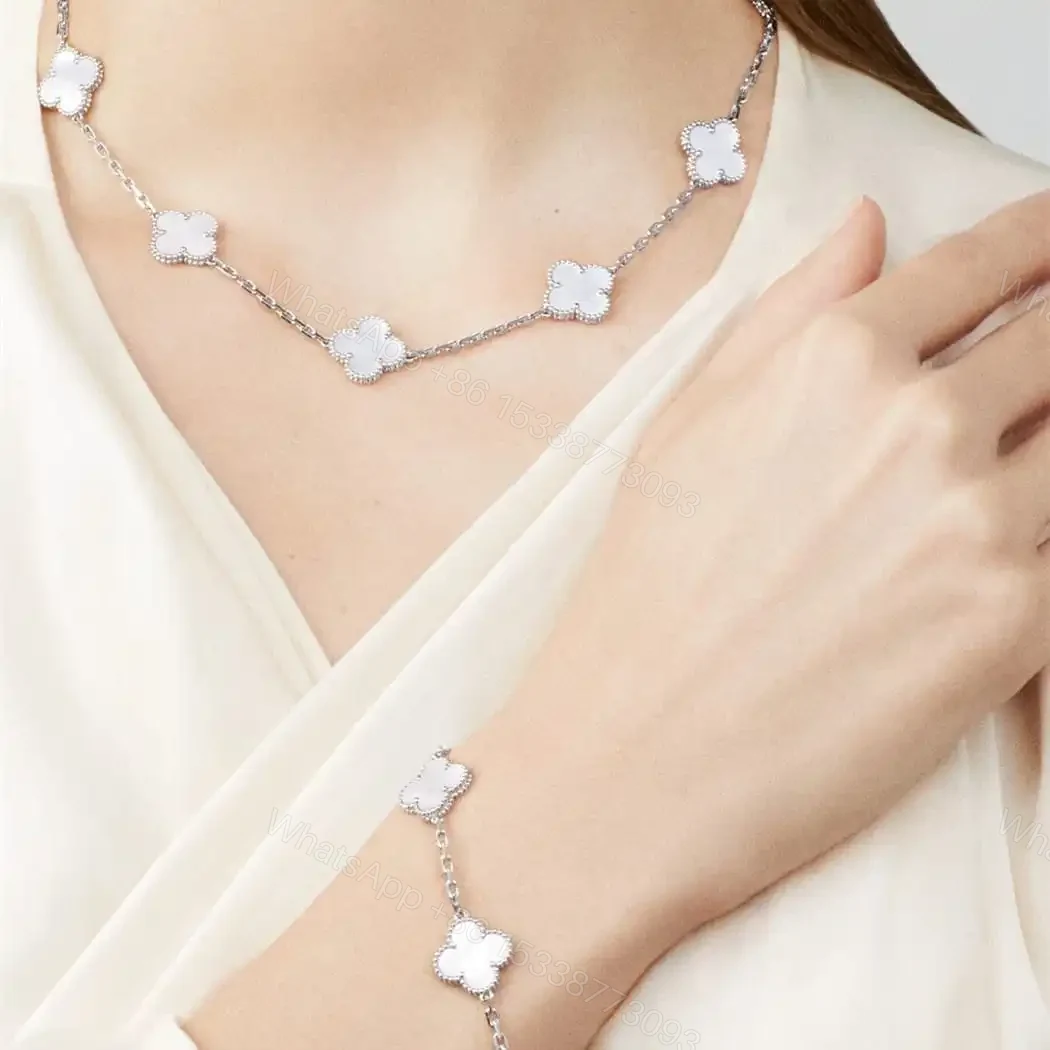 View 14 of 高仿首飾VanCleef&Arpels*RF48400貝母白金手鏈