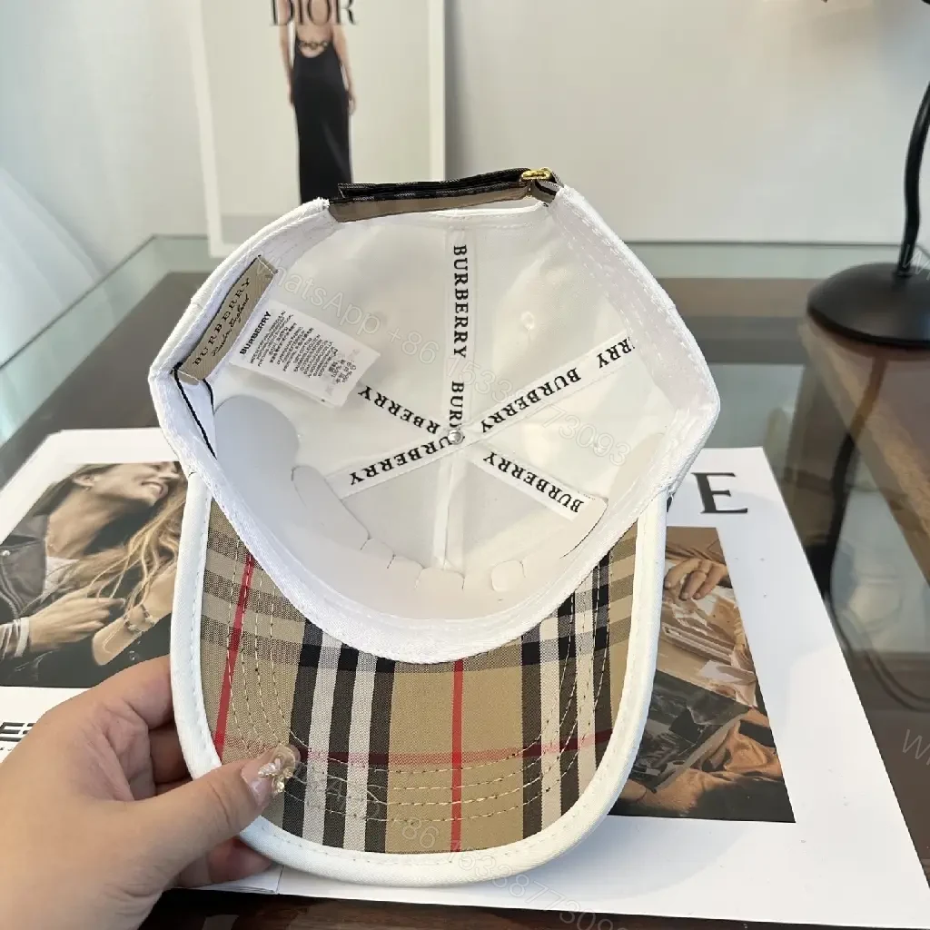 View 4 of Plaid Brim Cap: Modern Luxury, Premium Fabric, Adjustable Fit
