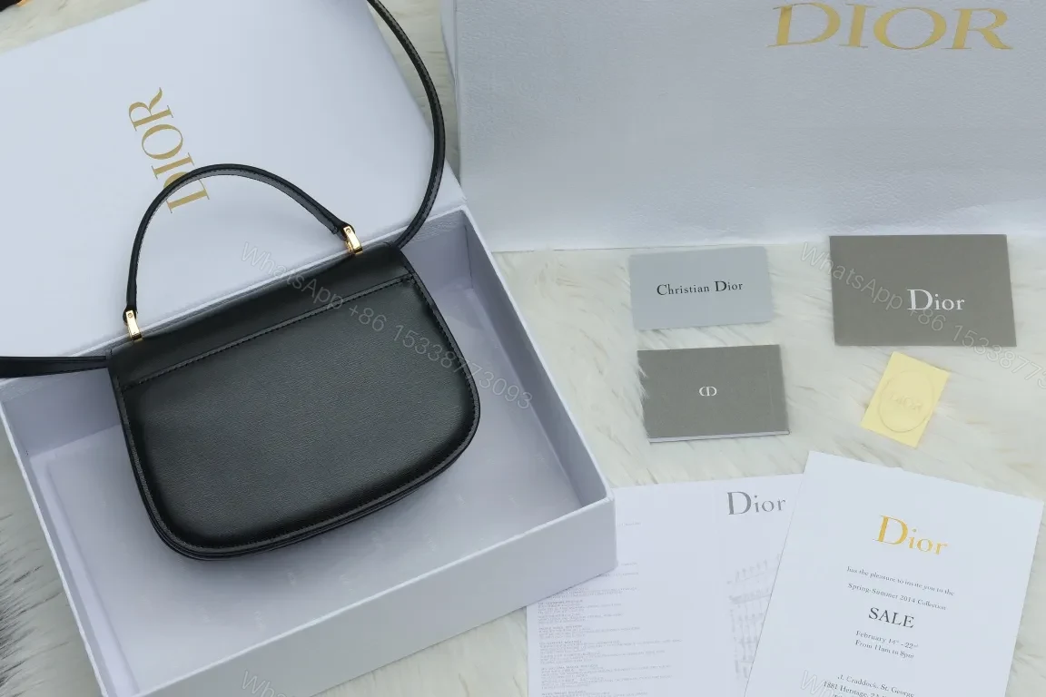 View 3 of Premium Black Leather Shoulder Bag with Gold Hardware - Modern Chic