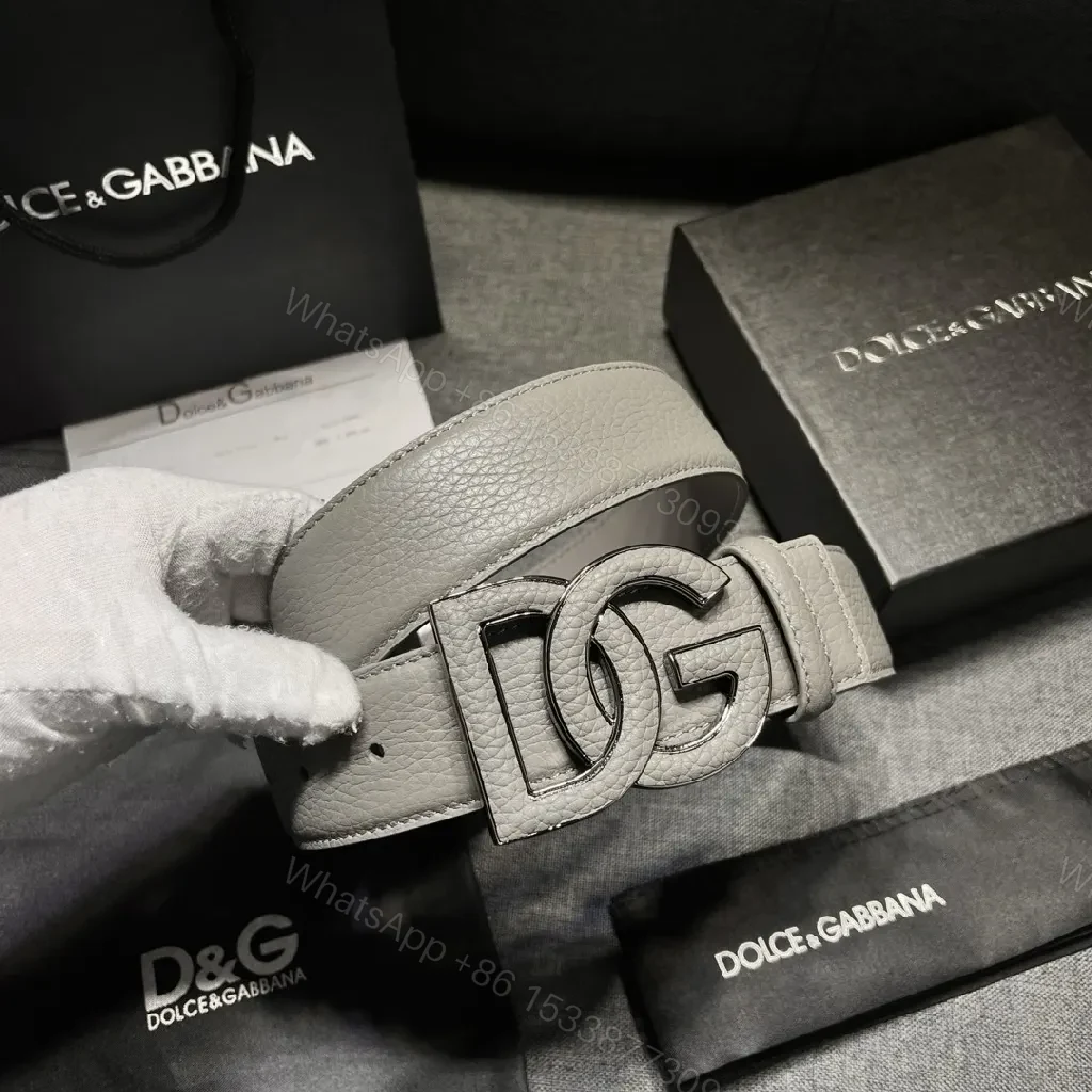 View 6 of Textured Leather Belt Duo with GG Buckle—Modern Comfort Belt