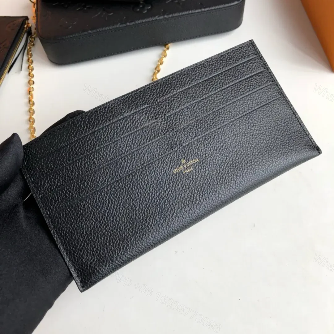 View 3 of LV Félicie Pochette Bag Black