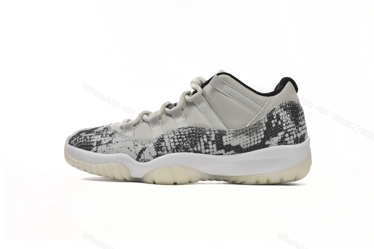 View 9 of Air Jordan 11 Retro Low Light Bone Snakeskin CD6846-002