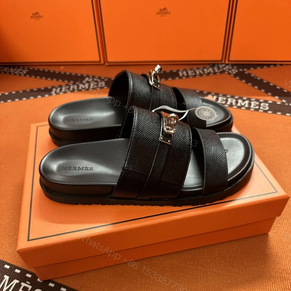 View 4 of HERMES JACKSON SANDAL NOIR H242949ZH03420