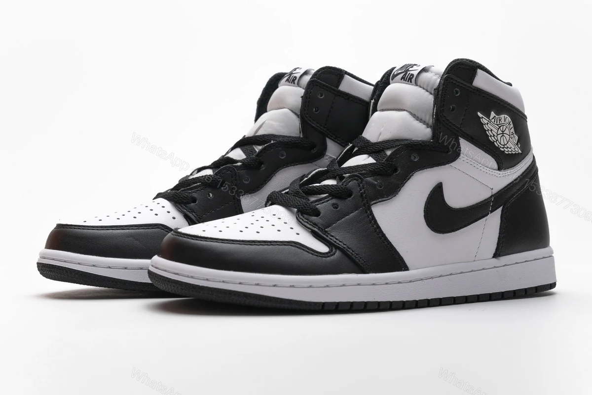 View 4 of Air Jordan 1 Retro High Black White (2014) 555088-010