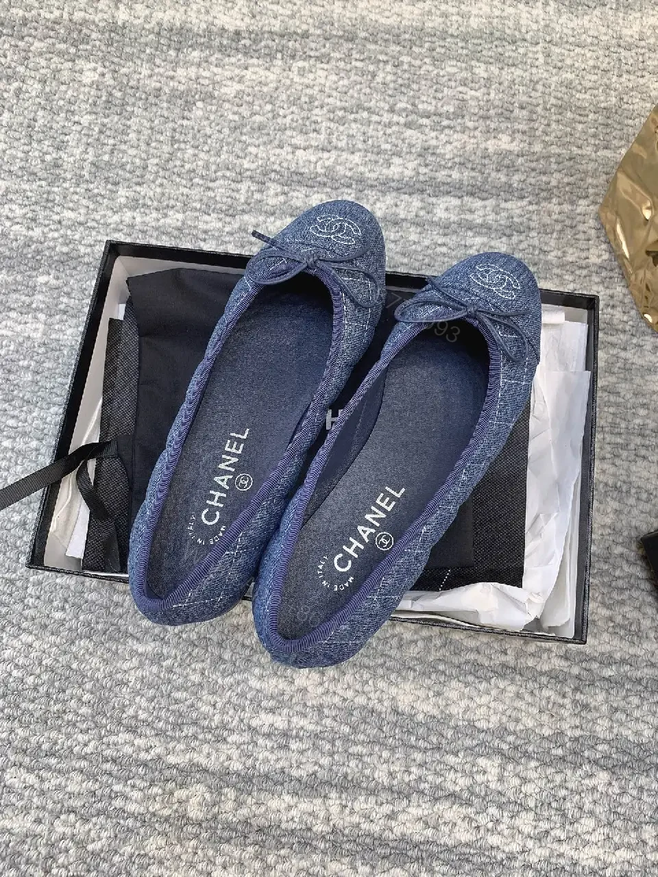 View 10 of Navy Denim Slip-Ons: Subtle Logo Comfort Shoes