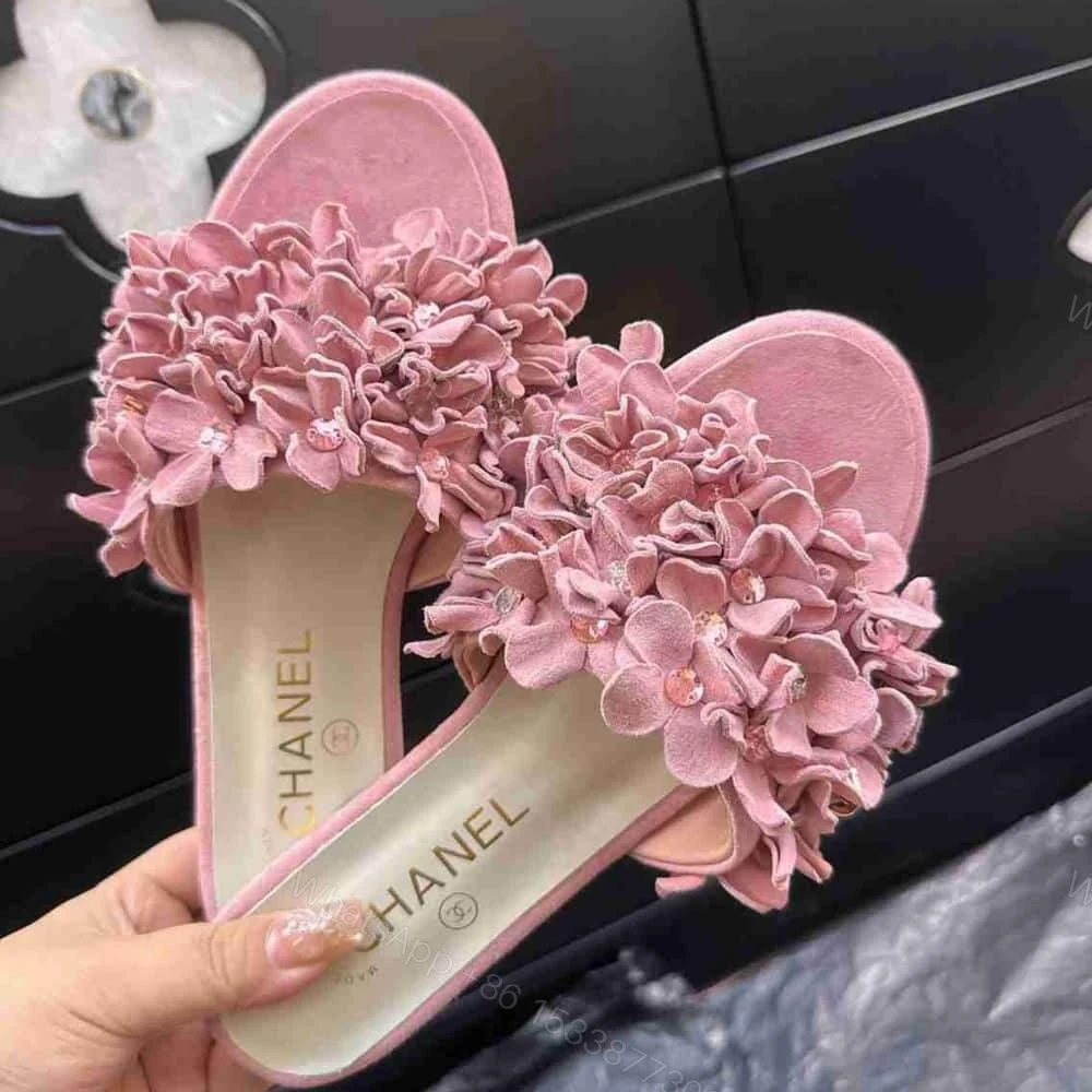 View 3 of CHANEL MULES SUEDE KIDSKIN AND STRASS PINK G46231 B19043 NACLY