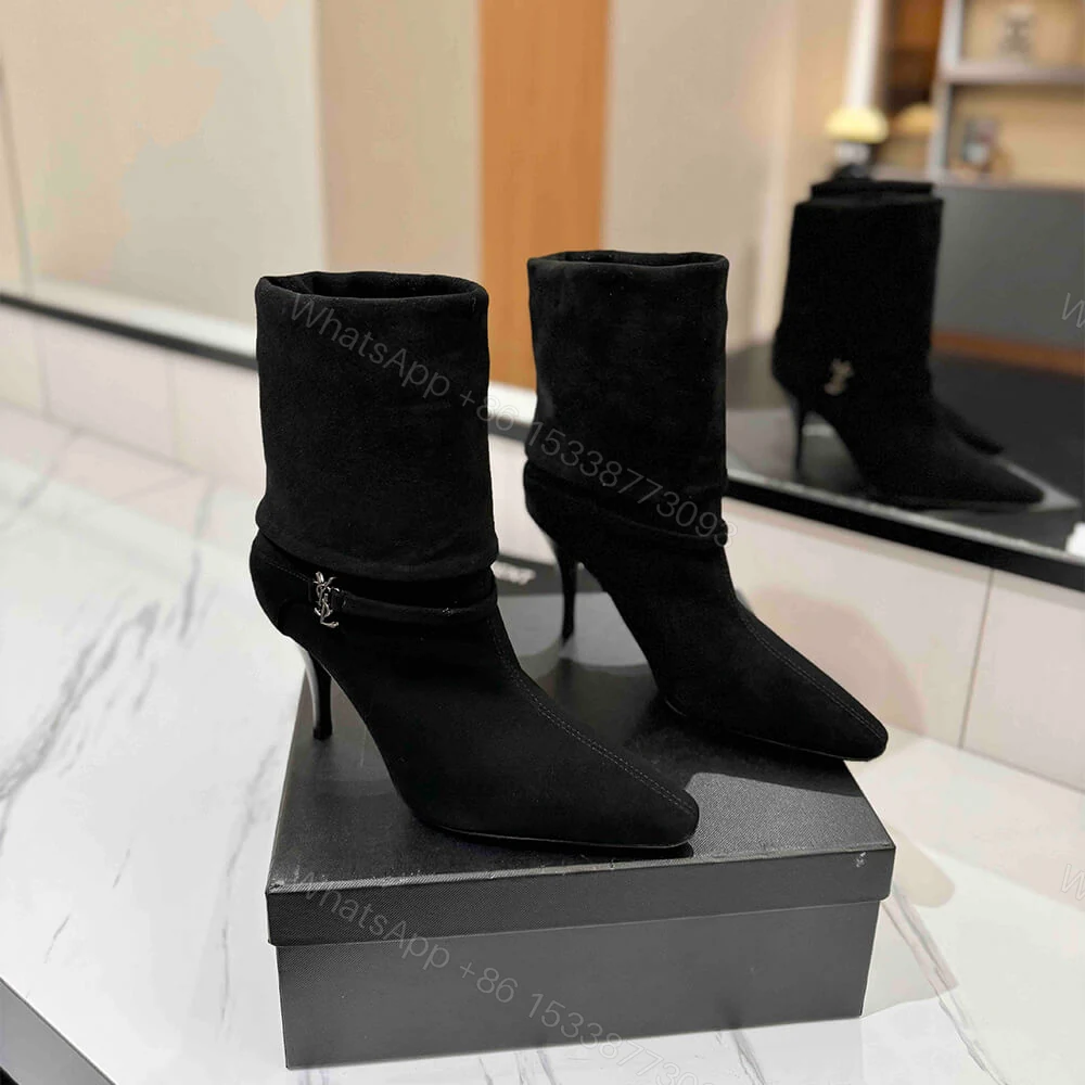 View 2 of YSL NIKI booties in suede
