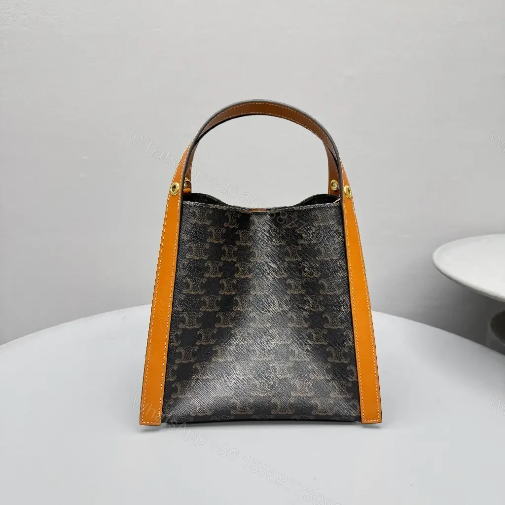 View 9 of Elegant Monogram Tote: Leather Trim, Structured, Everyday Luxe Bag