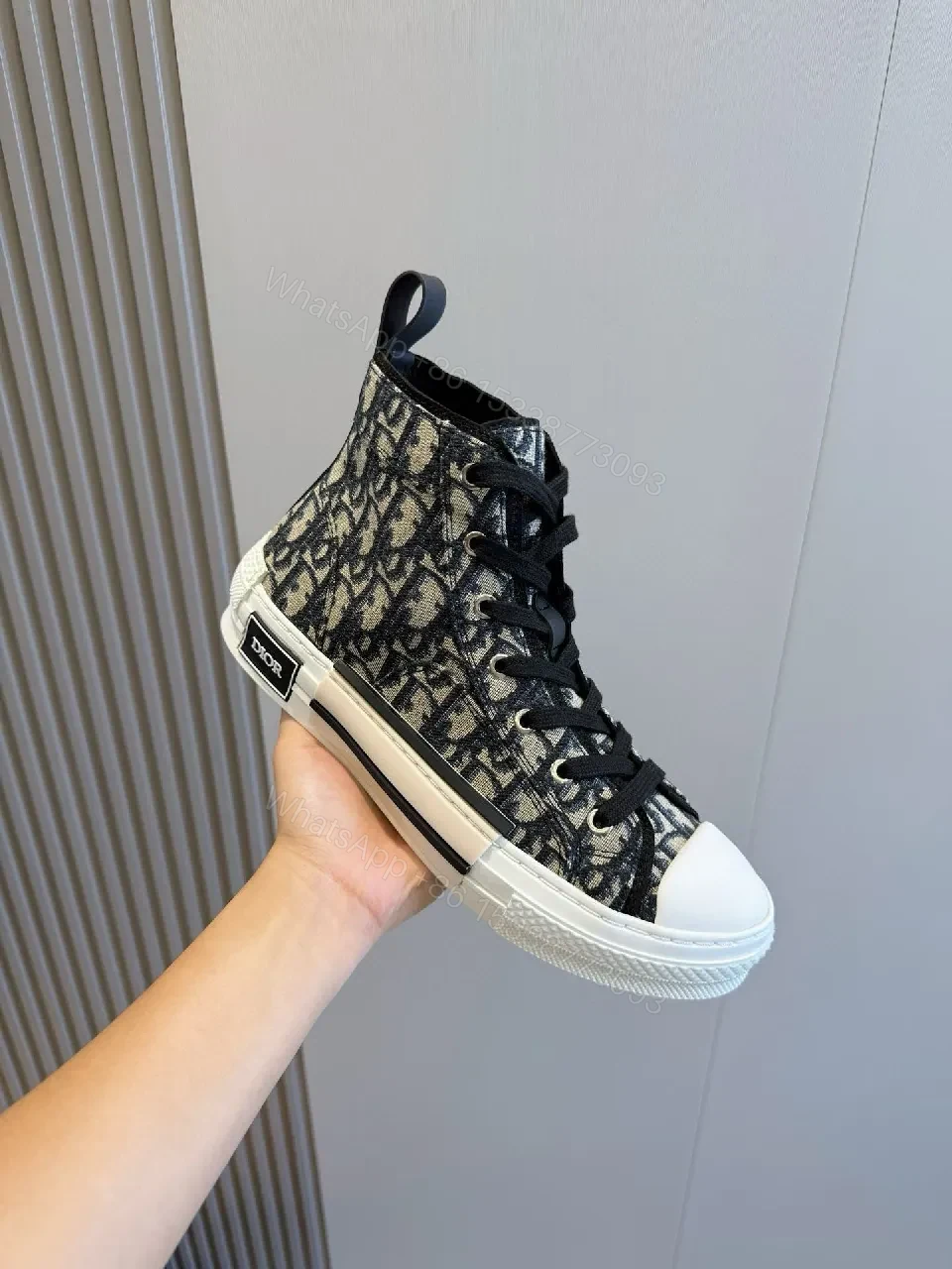 View 9 of Patterned High-Top Sneakers: Luxe Texture, All-Day Comfort