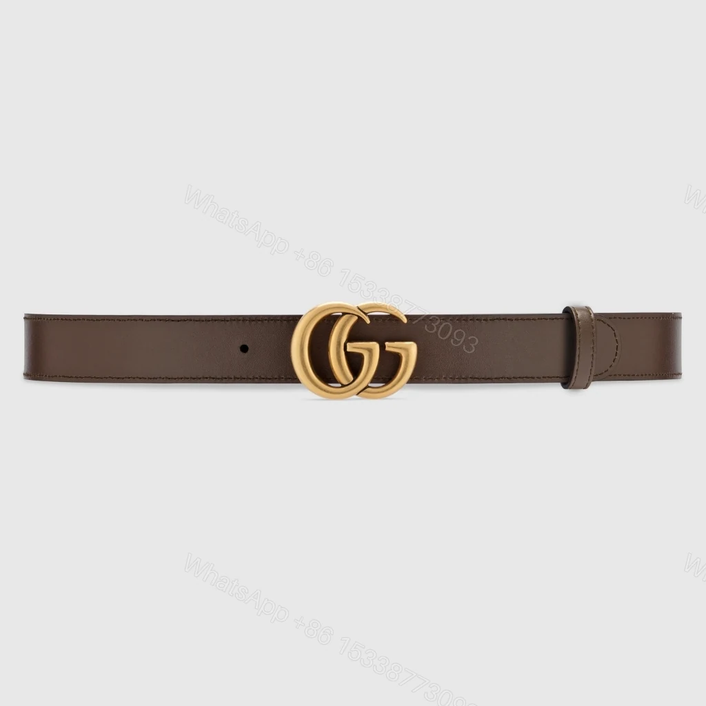 View 2 of Gucci GG Marmont Reversible Belt Brown Leather 659417 92TIC 8358