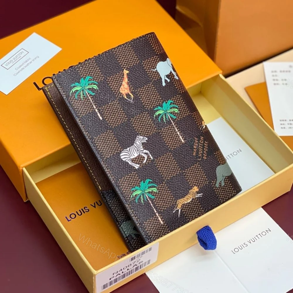 View 3 of Louis Vuitton Passport Cover The Darjeeling Limited Brown 14Cm N40872