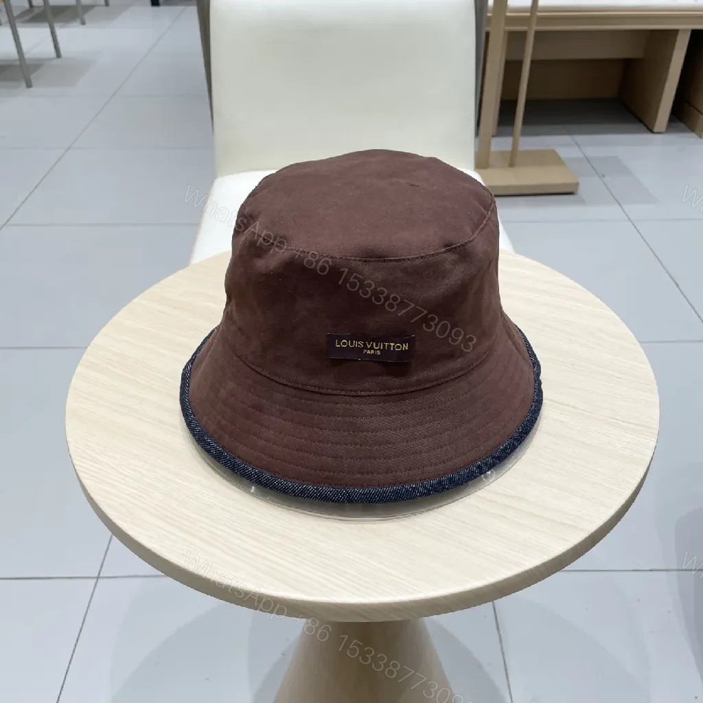 View 7 of Denim Bucket Hat + Embroidered Logo + Streetwear Chic + Luxury Detail + Hat