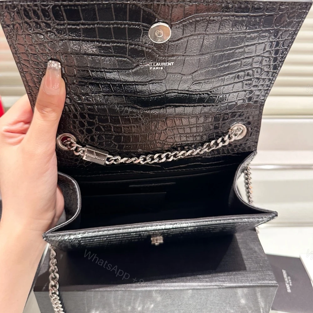 View 7 of Saint Laurent Kate Tassel Silver Hardware Black 19Cm
