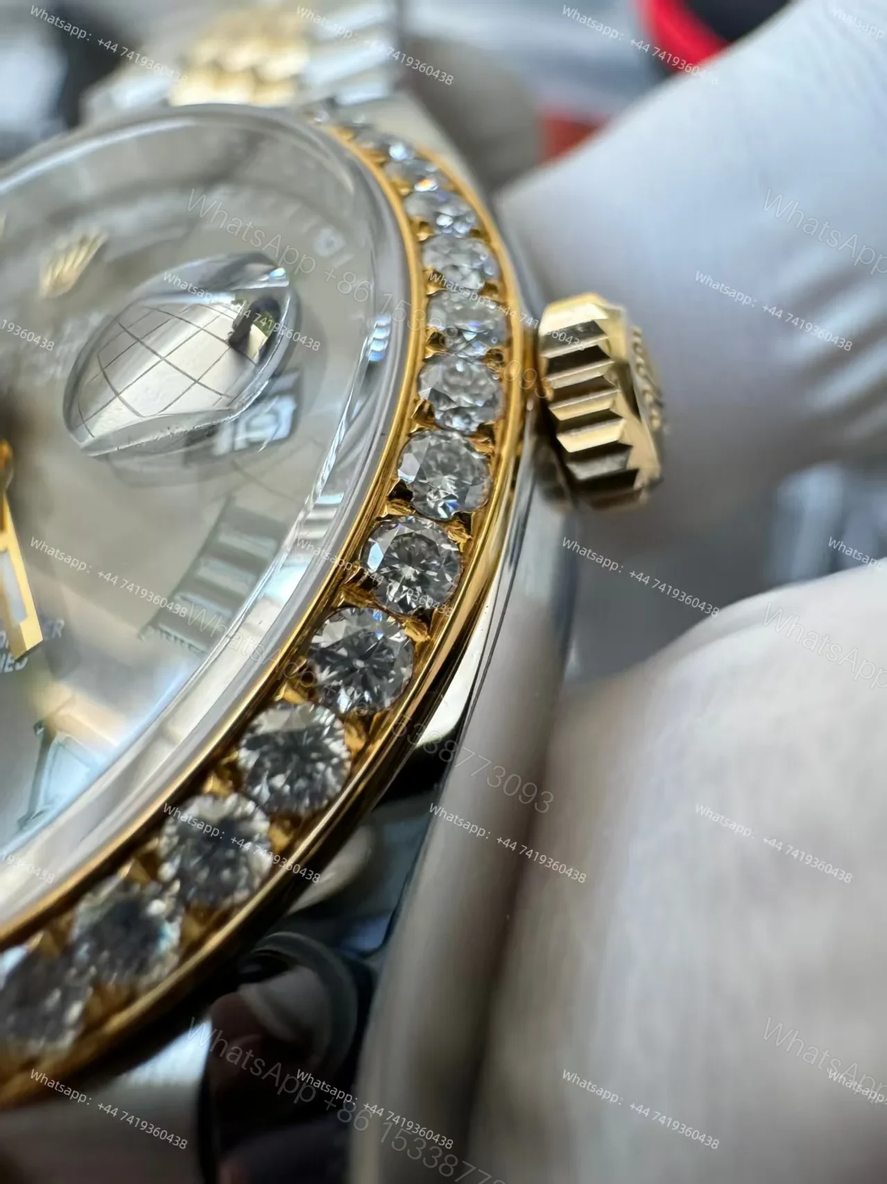 View 6 of Rolex Datejust M126283RBR-0021 1:1 Replica Roman Dial Diamond-Set Bezel 36MM 3235 Movement Super Clone Watch