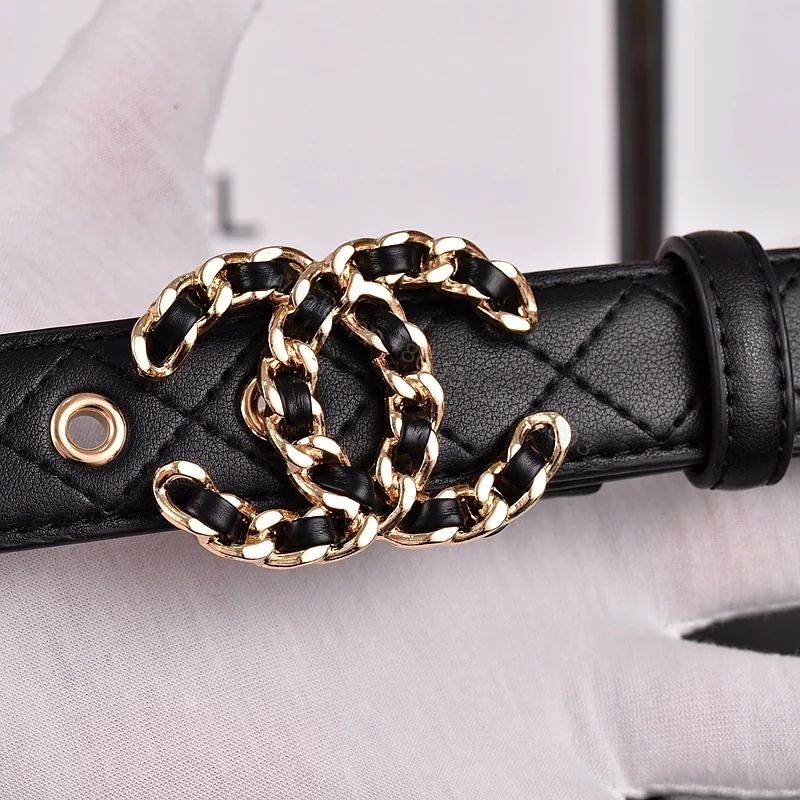 View 3 of CHANEL CC BELT GOLD CHAIN AND BLACK 28MM