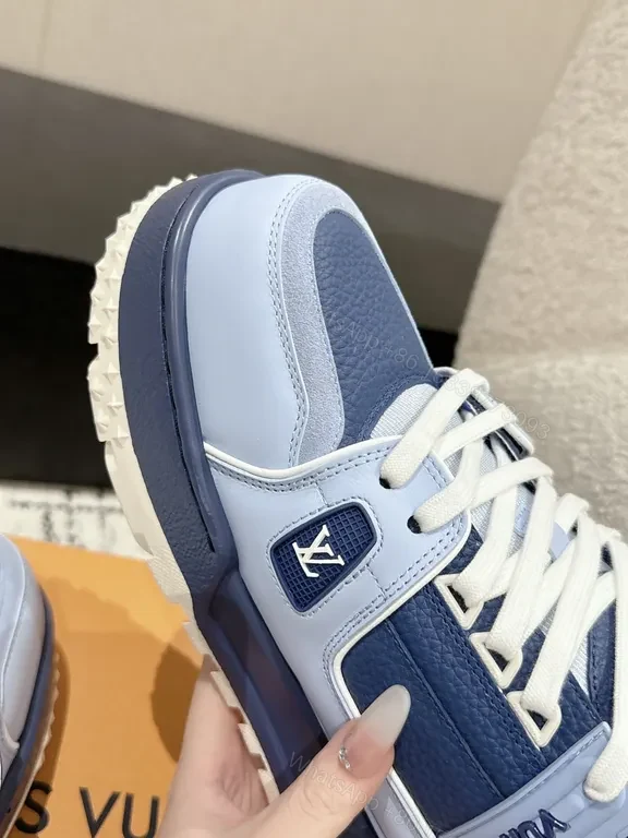 View 8 of Denim-Inspired LV High-Top Sneaker with Comfort
