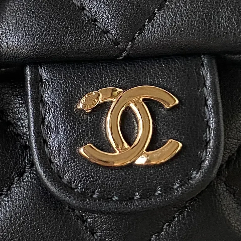 View 6 of Chanel-Inspired Black Quilted Backpack Set: Luxe, All-Day Comfort