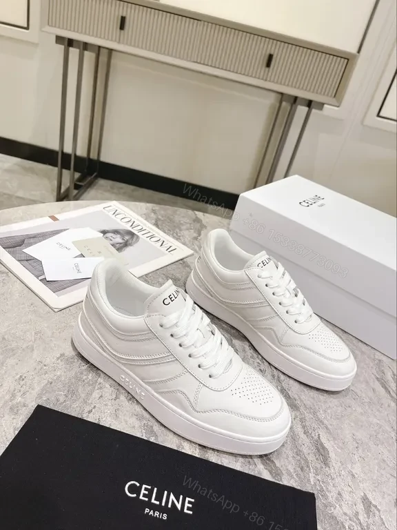 View 3 of Chic White Luxe Sneakers: Premium Leather, Minimalist Style
