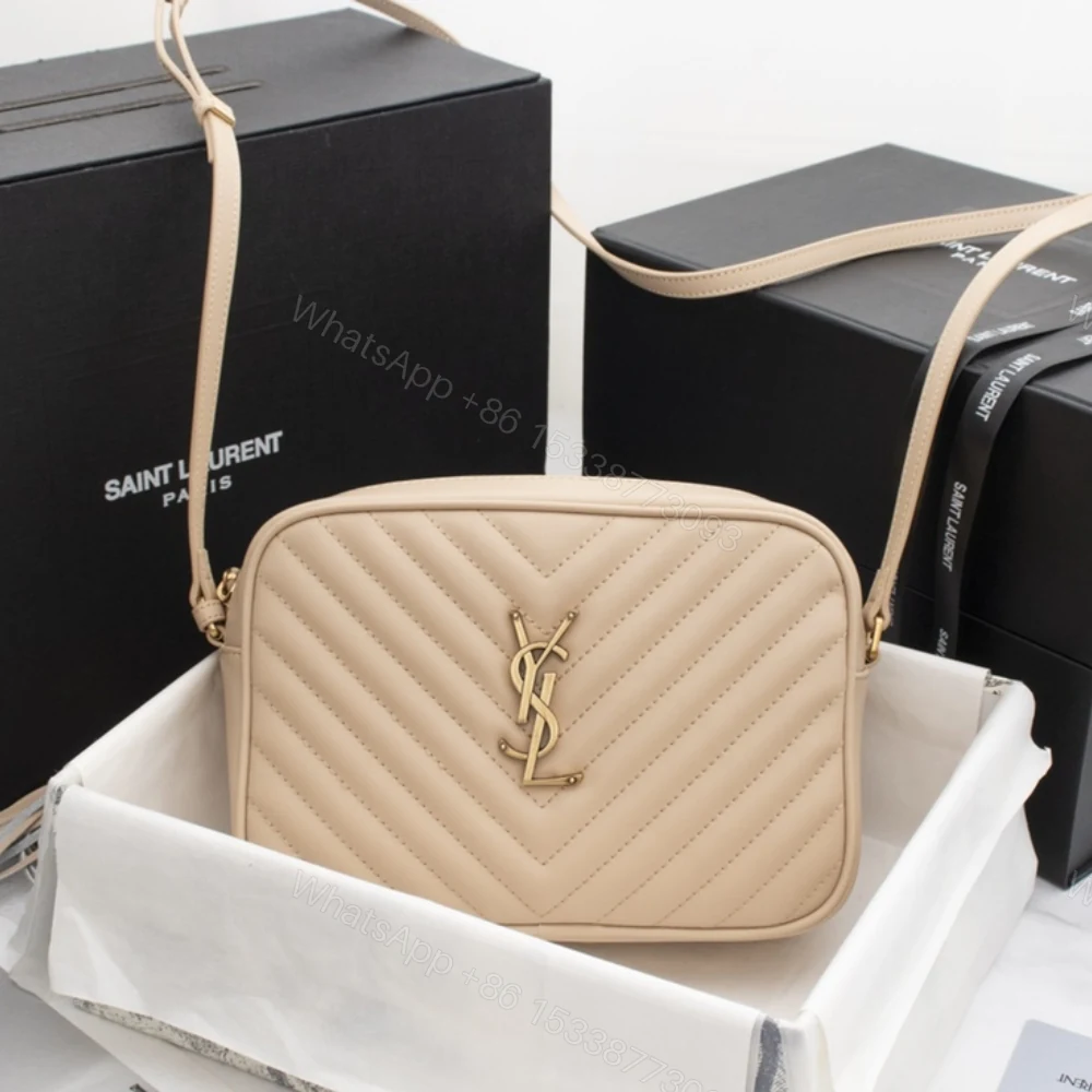 View 2 of Saint Laurent Lou Camera Bag In Quilted Beige 23Cm 612544DV7072721