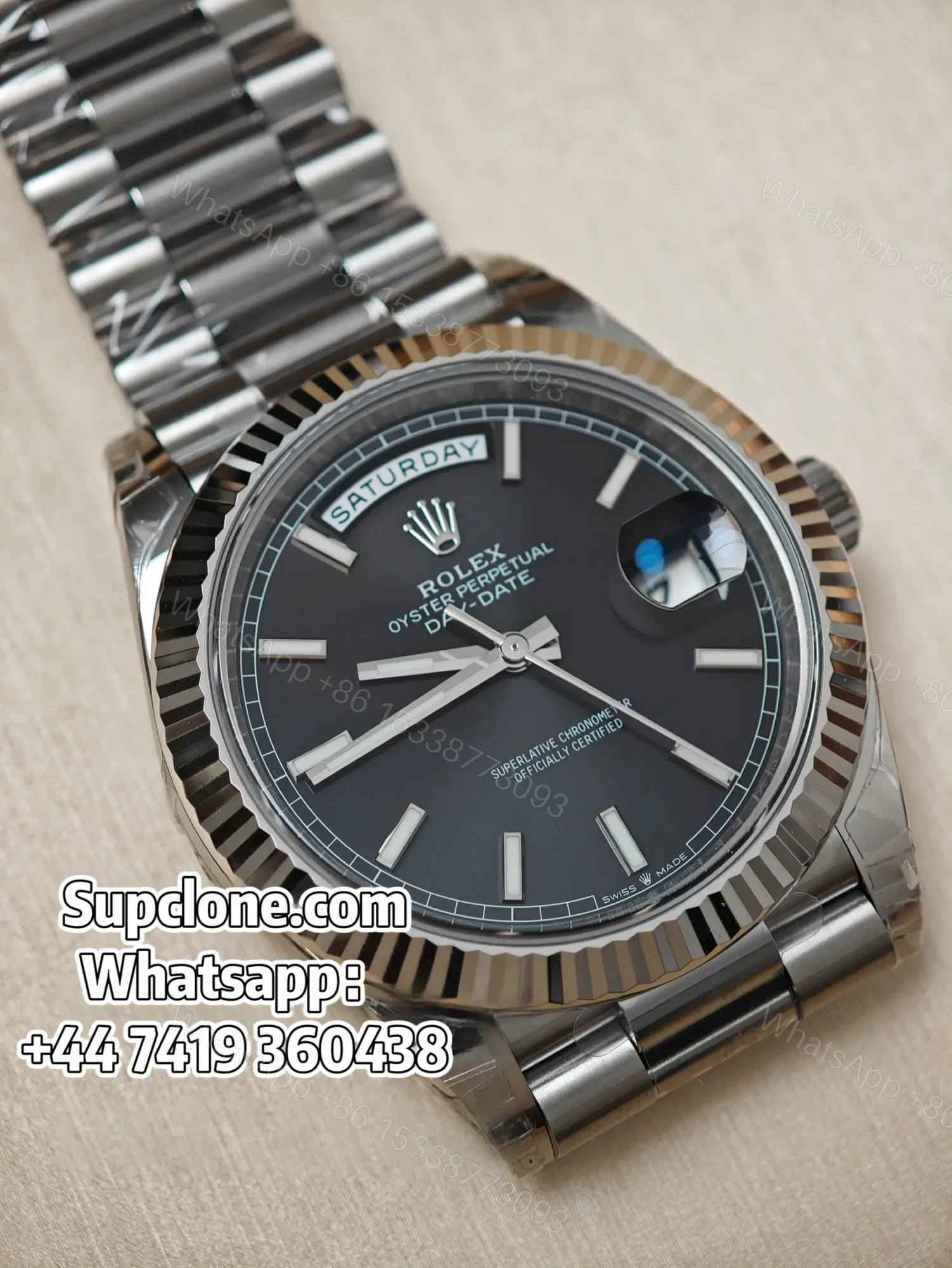View 10 of Rolex Day-Date M228239-0004 40mm Black Dial – Super Clone 1:1 Cal. 3255