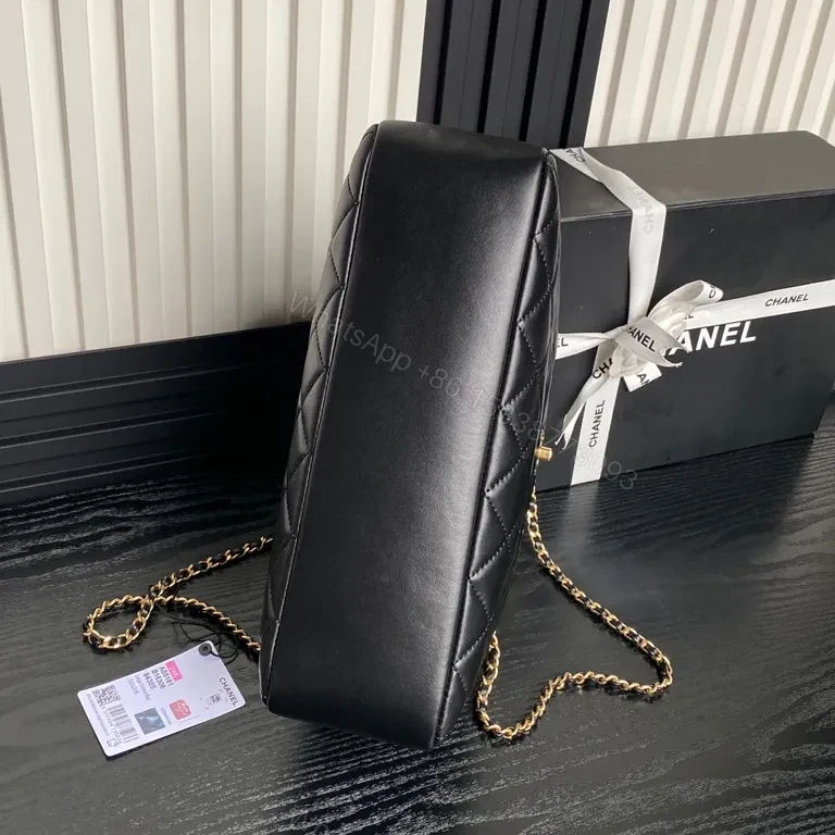 View 3 of Chic Quilted Leather Bag â€” Everyday Luxury, Gold Chain
