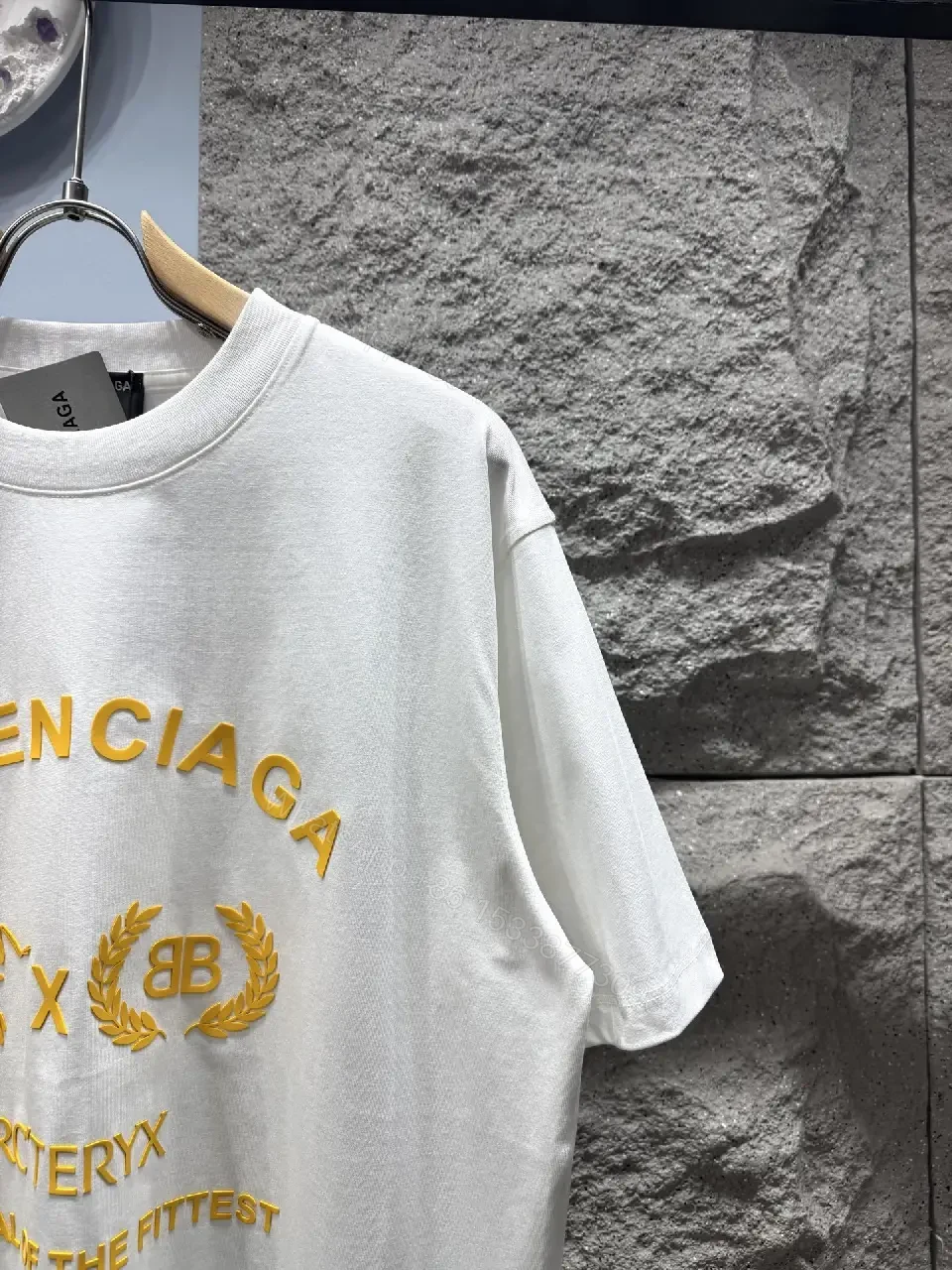 View 6 of Graphic-Statement Tee with Luxe Gold Print, Unisex Short Sleeve