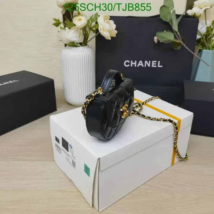 View 2 of Chanel Micro Quilted Pearl Top Handle CC Chain Bag Black MG1234
