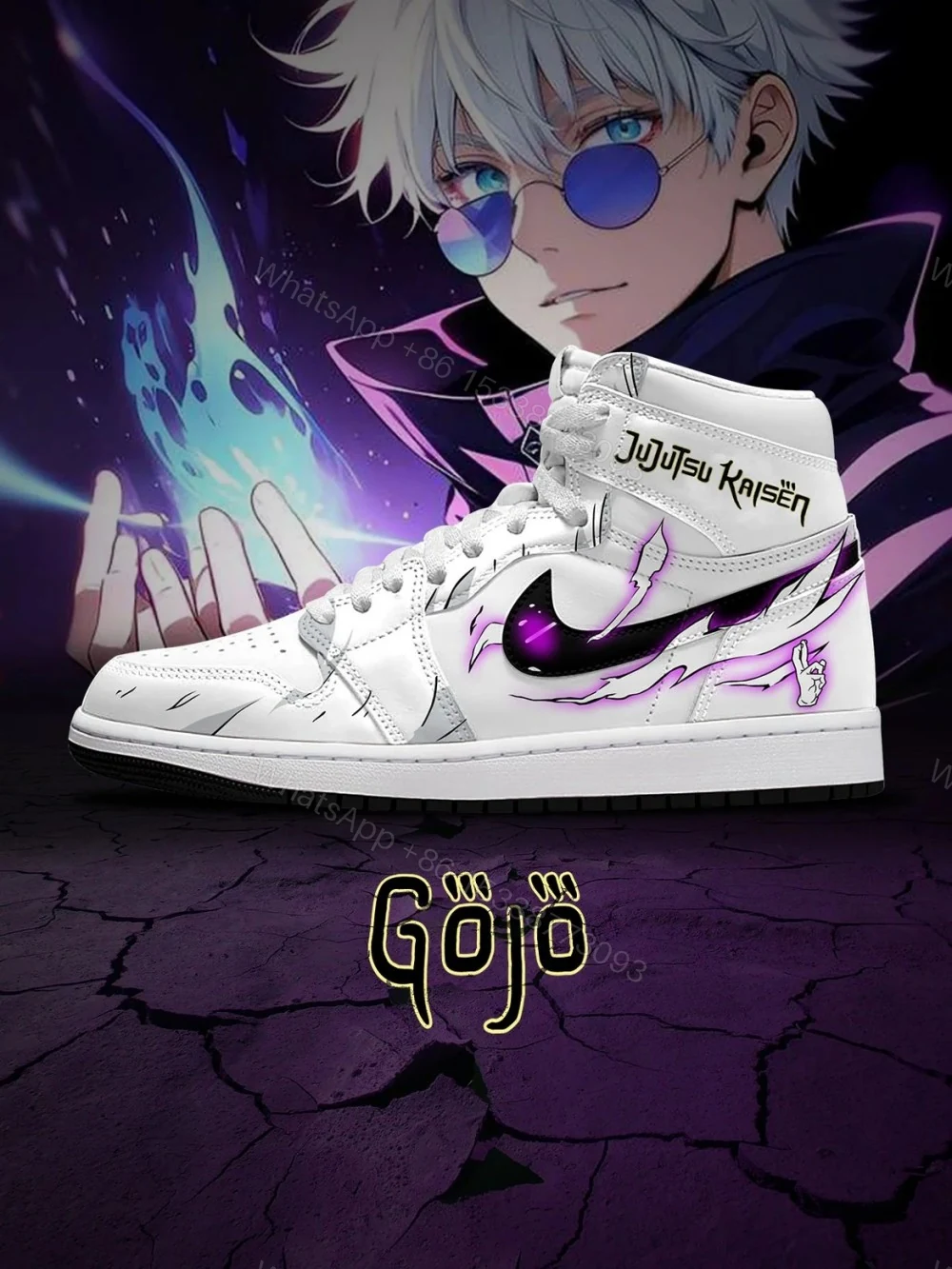 Satoru Gojo V.6 Custom High Jordan 1 — view 1