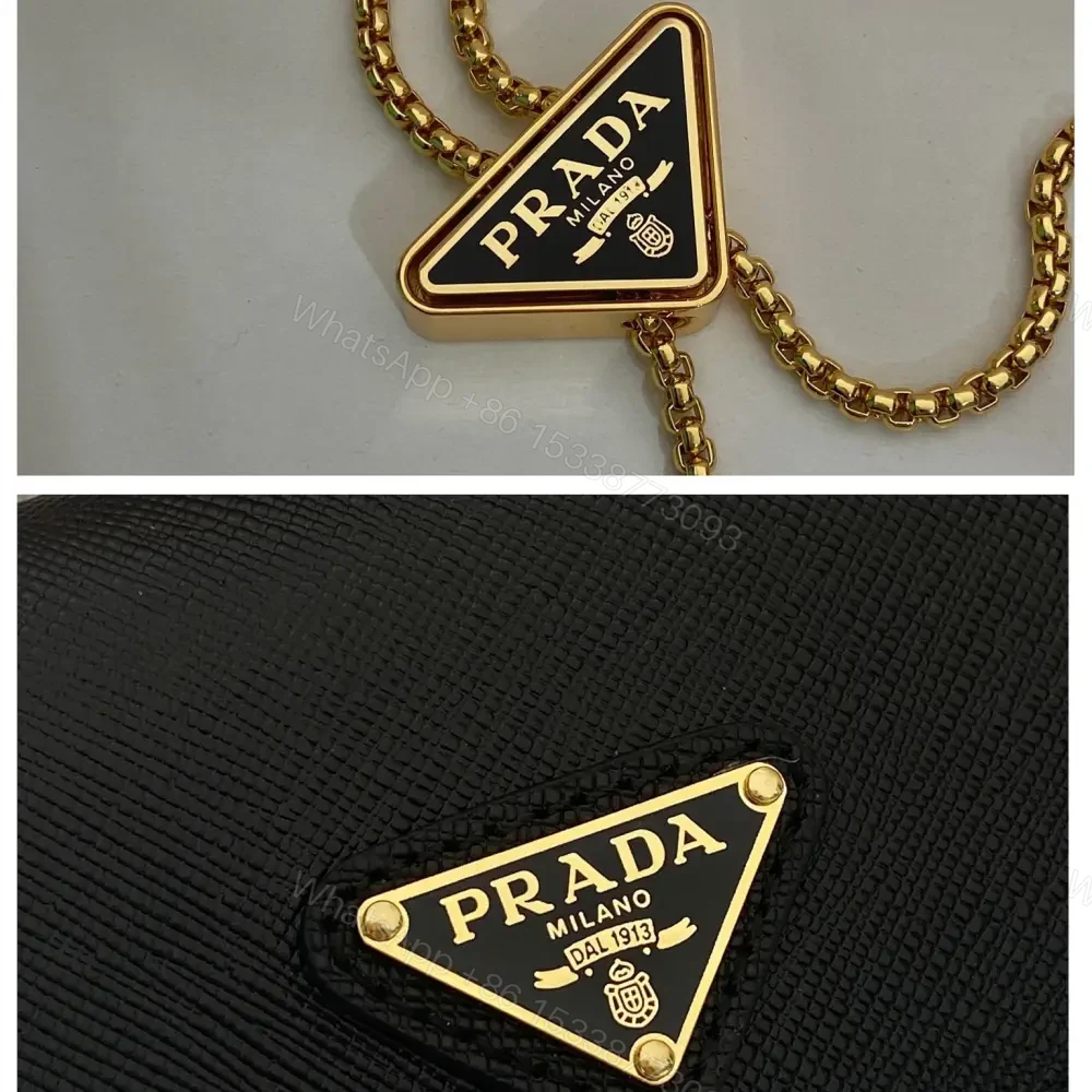 View 9 of 高仿Prada*1MR034金屬鏈條包黑色Mini款