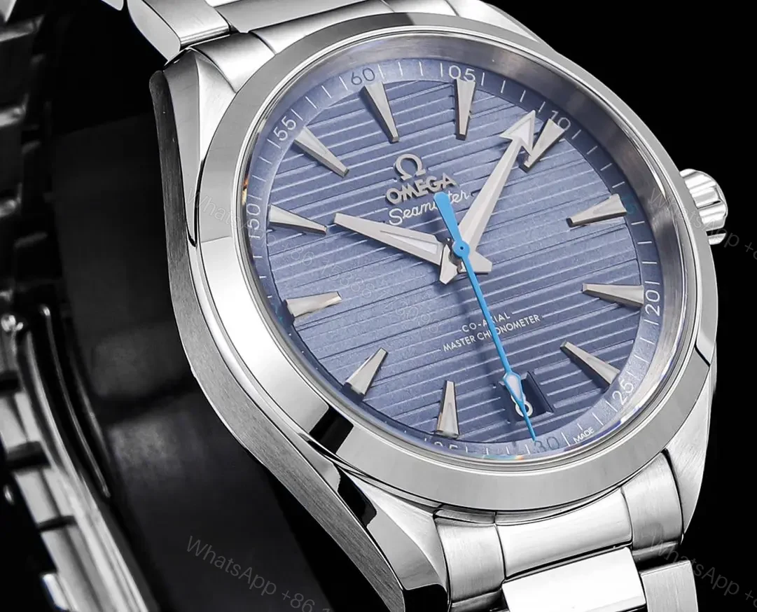 View 4 of Omega Super Clone Seamaster Aqua Terra Blue Dial Steel Bracelet Premium 41MM OMEGA-AT41-BLU-SS