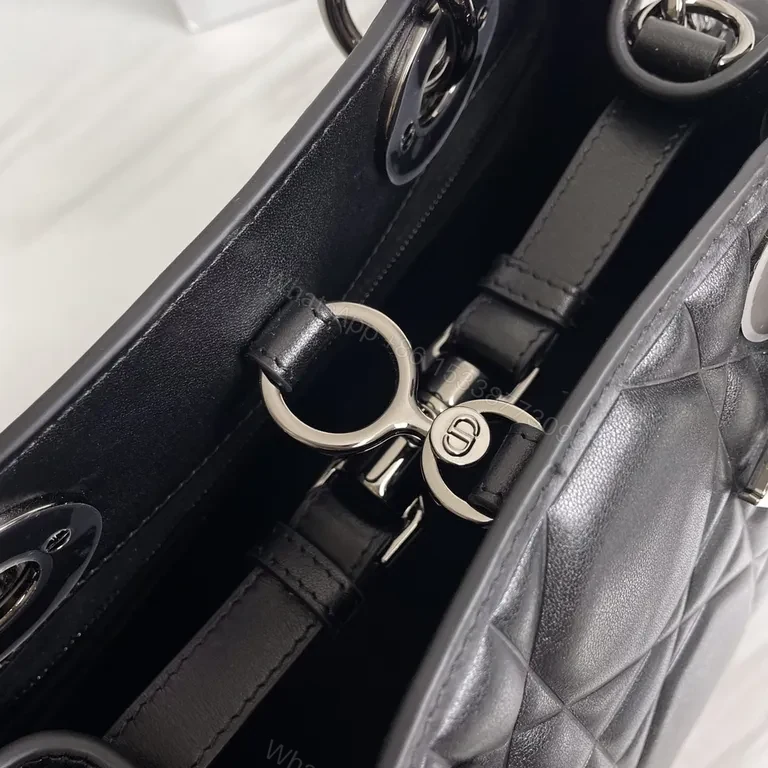 View 5 of Chic Quilted Dome Bag â€“ Calfskin, Dior Charms, Structured Luxury Bag