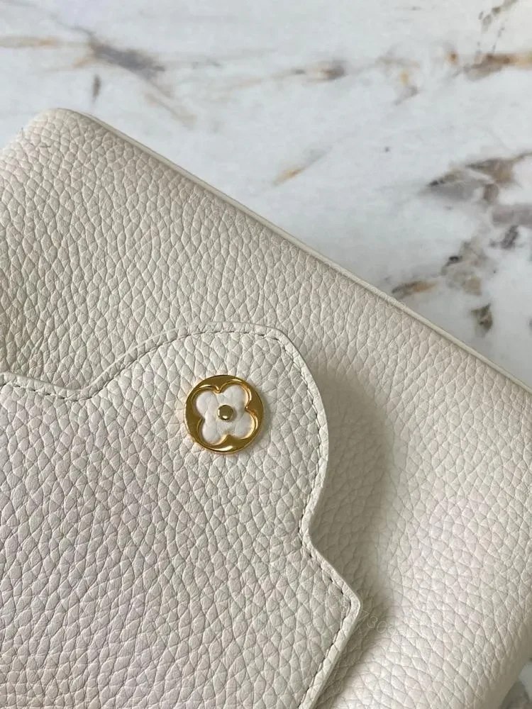 View 5 of Louis Vuitton LV Capucines Beige LV Pattern Purple 21cm