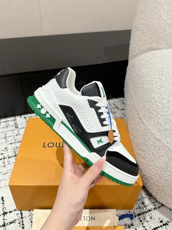View 9 of LV Luxe High-Top Sneakers: Structured Comfort, Green LV Accents
