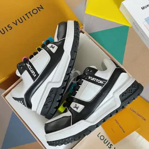 View 4 of LOUIS VUITTON LV TRAINER MAXI SNEAKERS IN BLACK AND WHITE – LSVT337