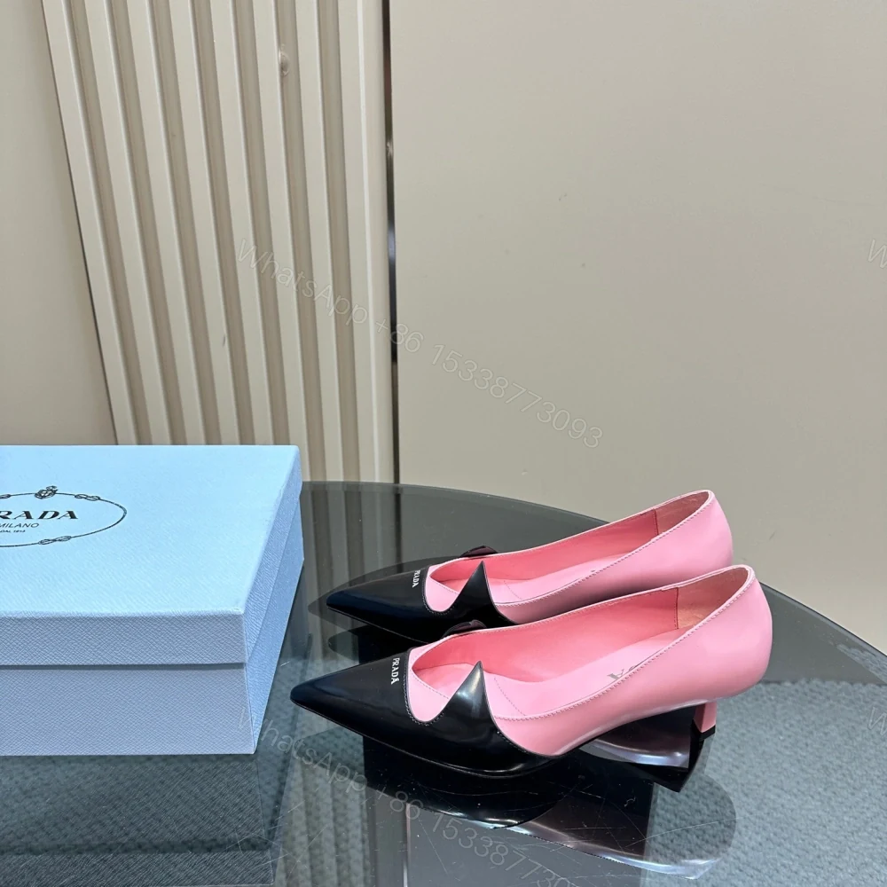 View 2 of 高仿Prada*1I976F尖頭走秀款高踭鞋5.5CM粉色免檢版