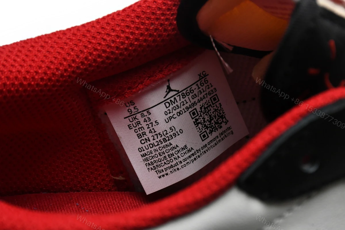 View 5 of Travis Scott x Air Jordan 1 Low Black Red DM7866-166