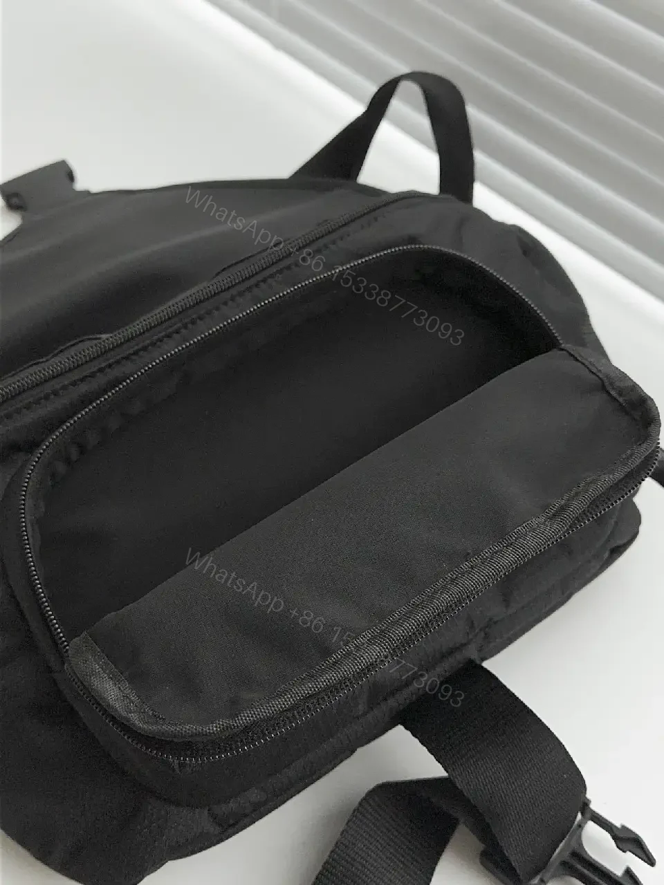 View 9 of Black Nylon Belt Bag | Compact Utility, Crossbody/Waist, Premium-Design