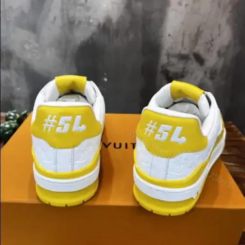 View 6 of LOUIS VUITTON TRAINE SNEAKERS IN WHITE AND YELLOW – LSVT384