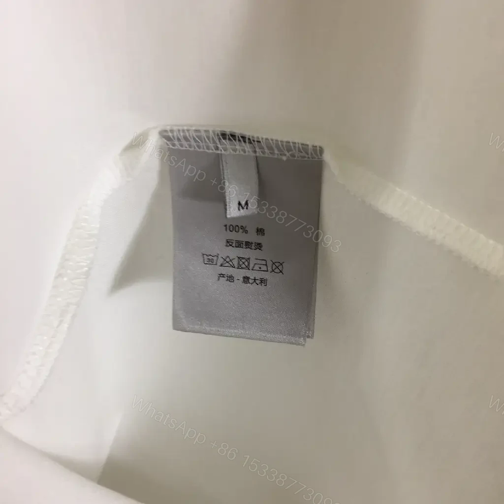 View 2 of White T-Shirt Denim-Style DIOR Logo Casual Regular FitTee