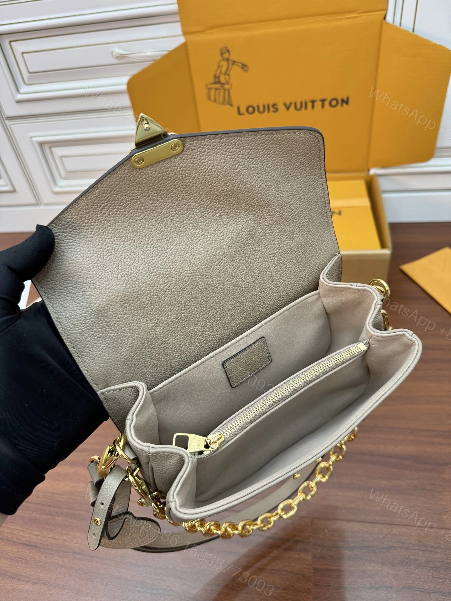 View 3 of Louis Vuitton Pochette Métis East West Tourterelle Bag