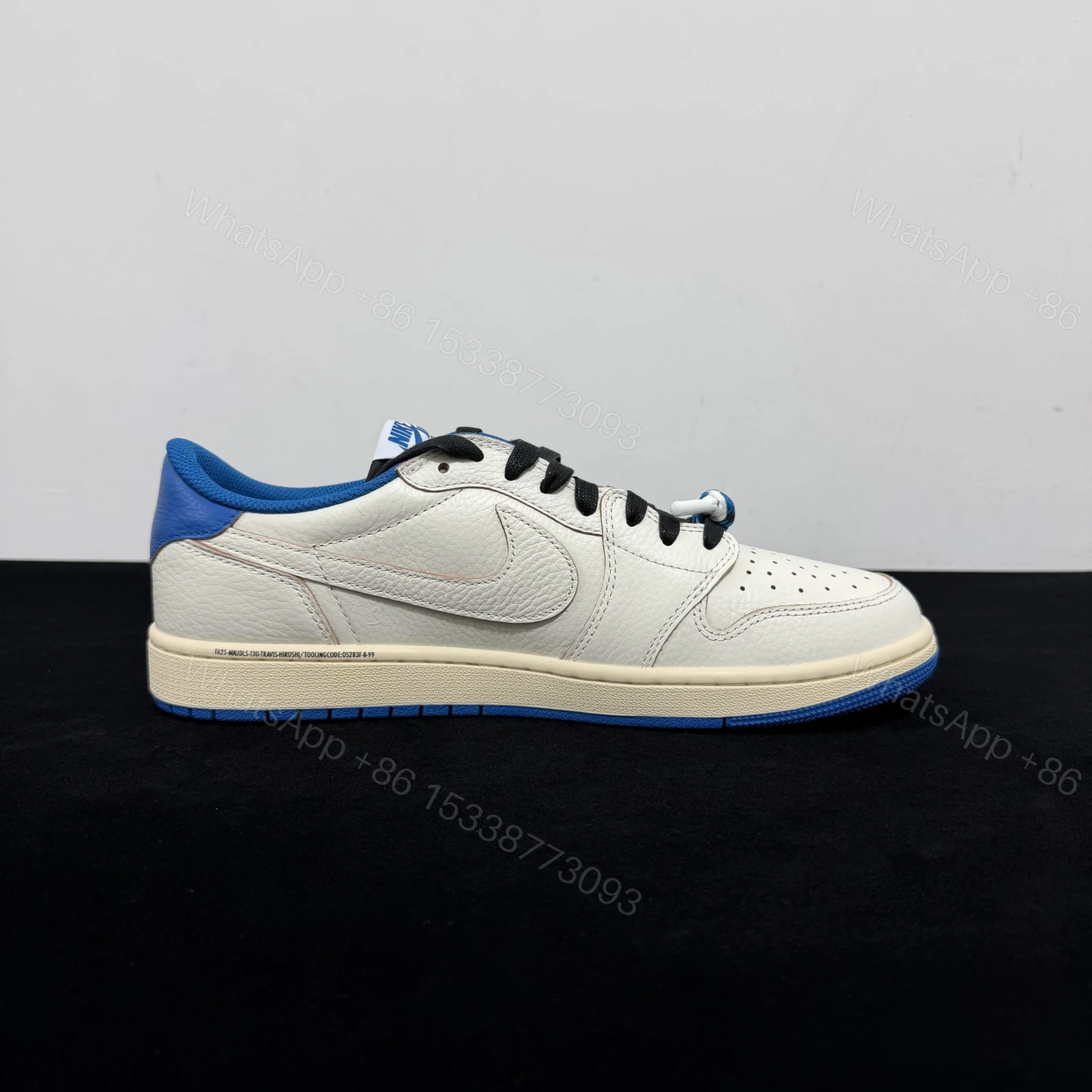 View 2 of Jordan 1 Retro Low OG SP Fragment x Travis Scott Sail Military Blue 2025