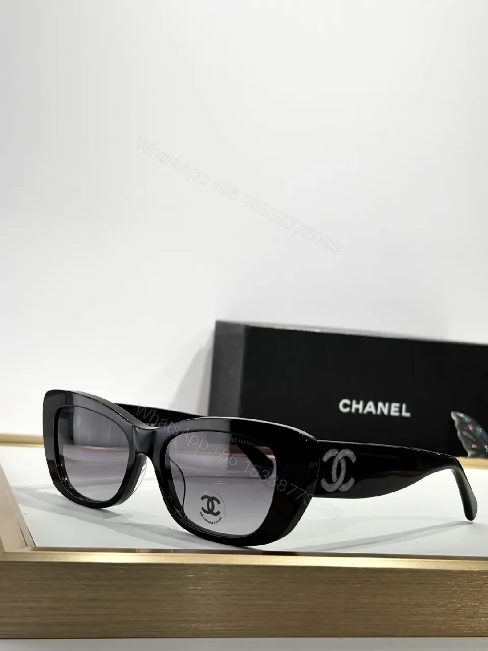 View 3 of Black Frame Sunglasses – Premium Acetate, Oversized Shield Lenses
