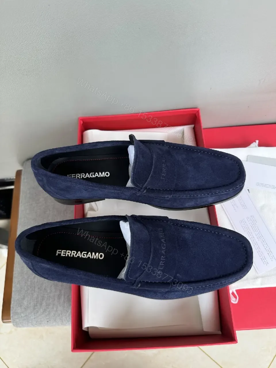 View 4 of Navy Suede Slip-Ons: Luxury Everyday Comfort Shoes