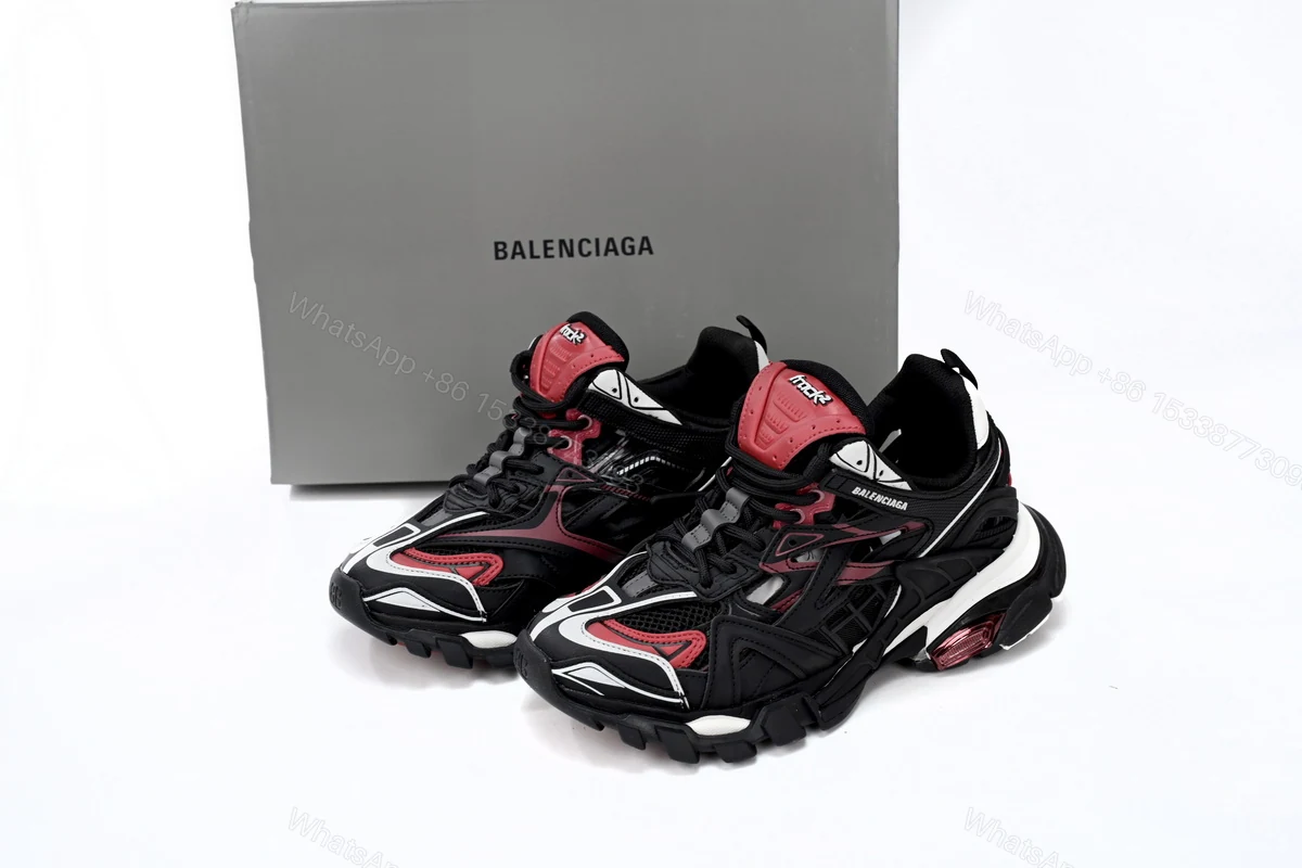 Balenciaga Track 2 Sneaker Military Black White Red 568614 W2GN3 6000 — view 2